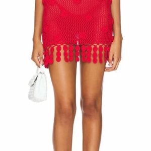 Lovers + Friends Cherry Knit Skirt